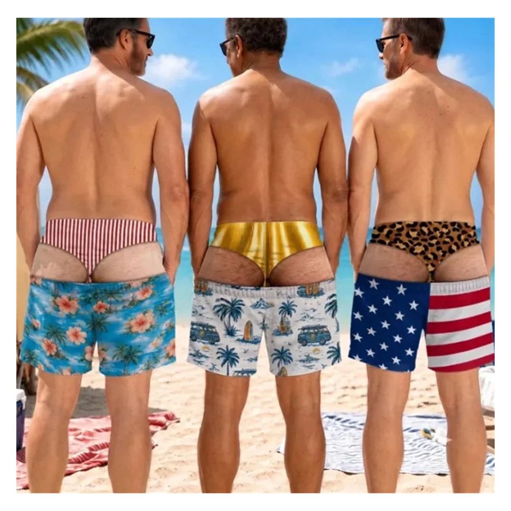 Men'S Grooming Product - Men Fun Hip Print Swim Trunks,
