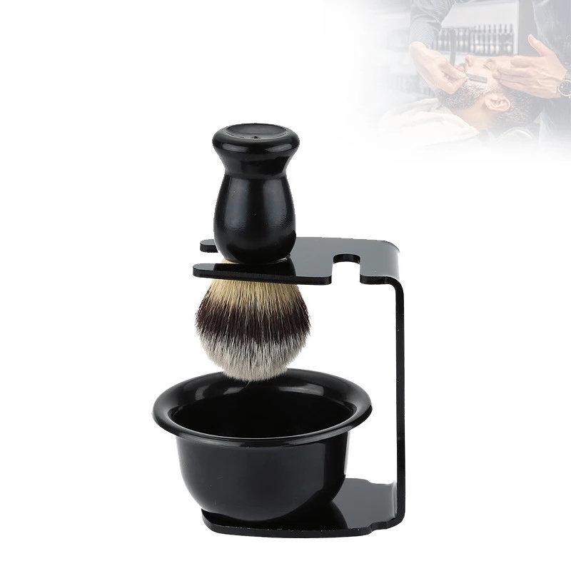 Mens Grooming Barber - Shaving Brush and Bowl with Acrylic