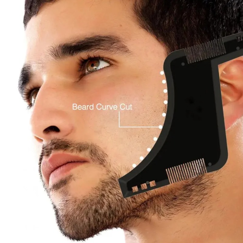 Men'S Grooming Product - 1PC Men Beard Shaping Template Comb