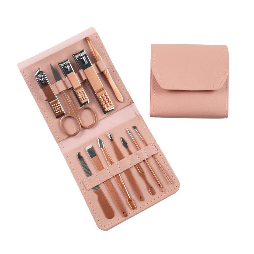 Mens Grooming Kit Case - Travel Mini Manicure Set Nail Clipper