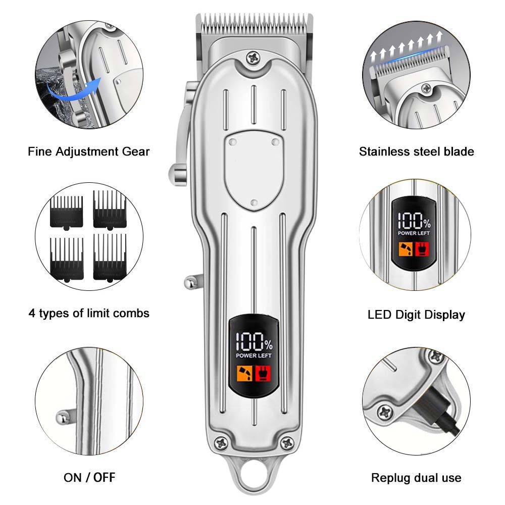 Professional Hair Clippers for - Beard Trimmer Cordless recension och pris