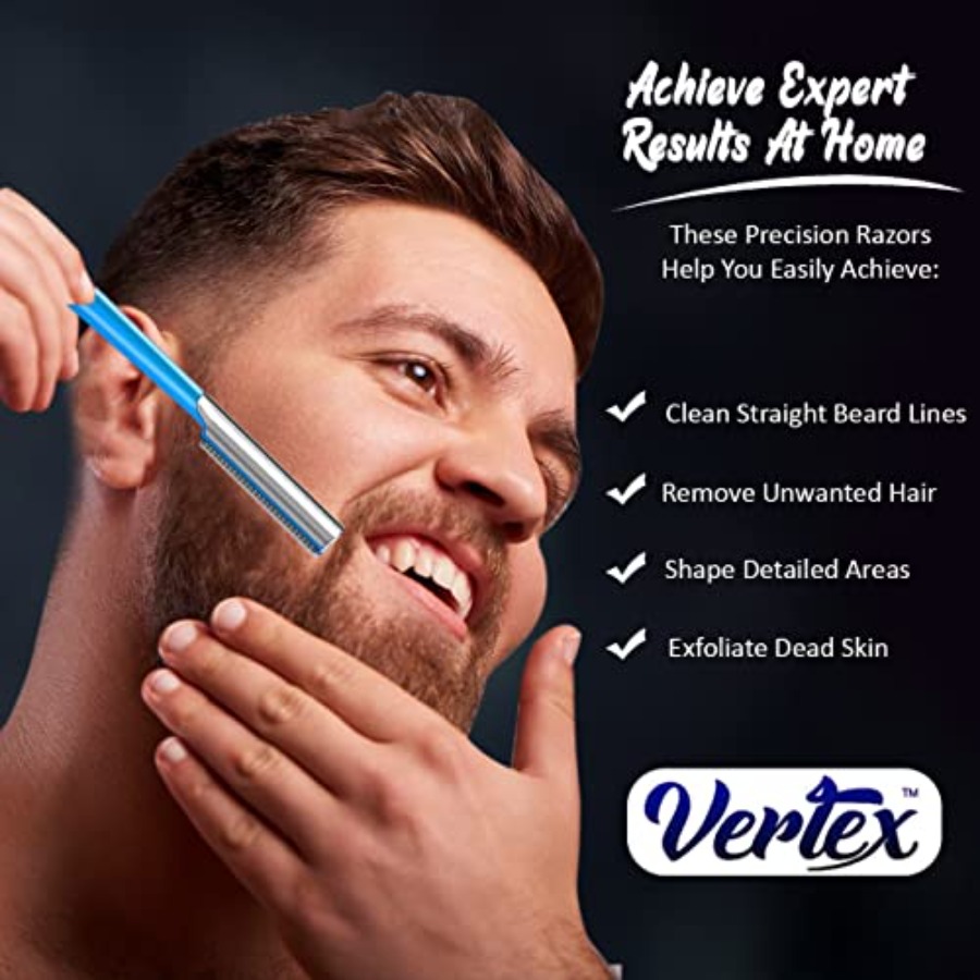 Beard Shaping Razor Tool Musta - Mens Grooming Travel Kit recension och pris