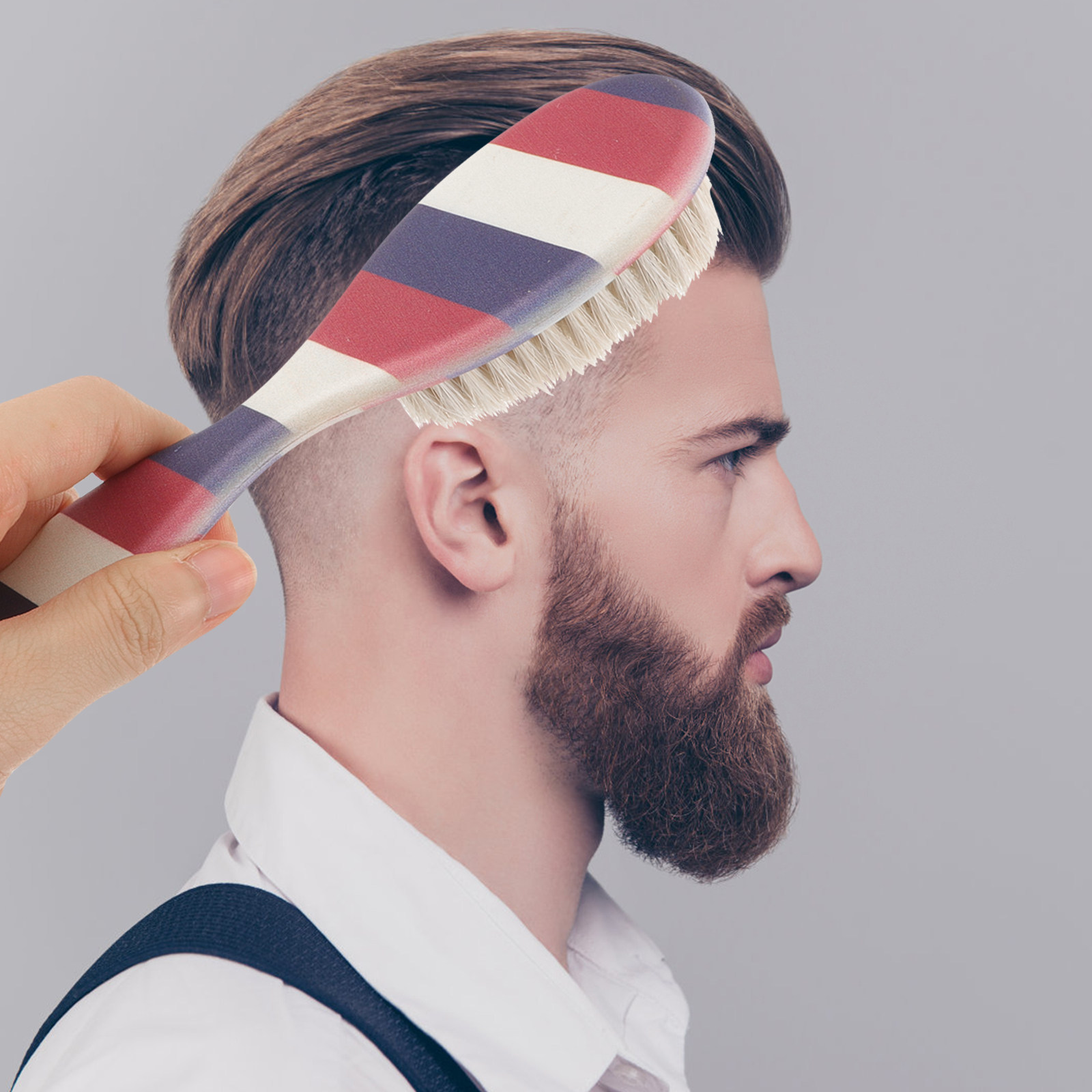 Professional Salon Beard Brush - Mens Grooming Barber recension och pris