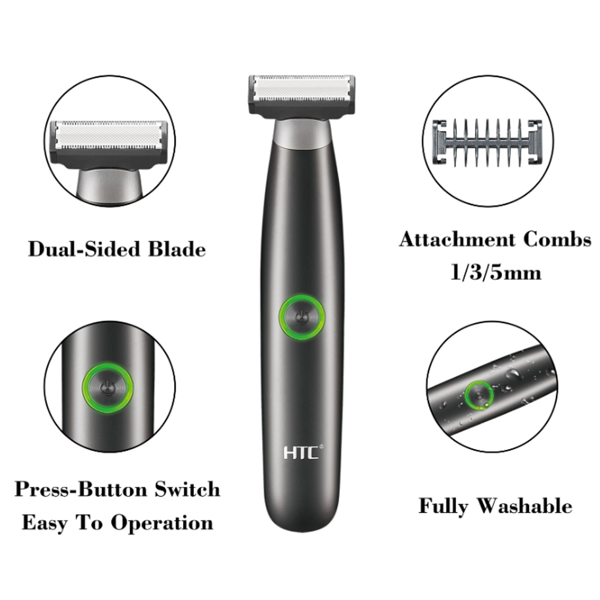 HTC Men's Electric Groin Hair  - Men'S Grooming Hair And Body Wash recension och pris