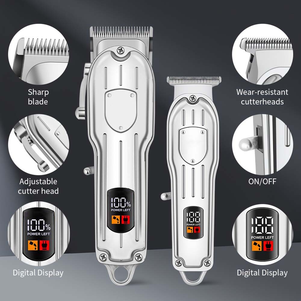 Professional Hair Clipper Set  - Beard Trimmer Cordless recension och pris