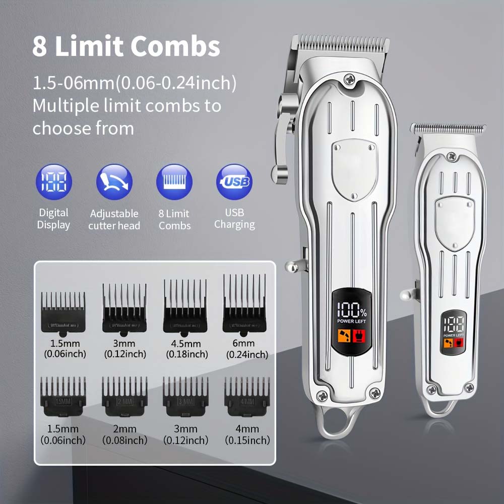 Professional Hair Clipper Set  - Beard Trimmer Cordless recension och pris