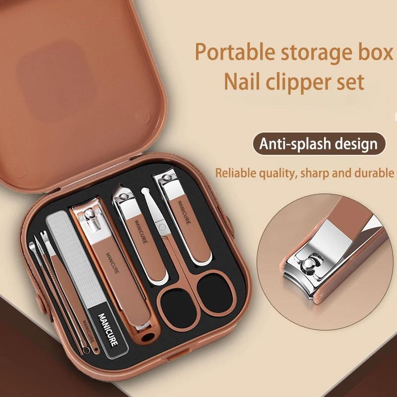 Nail Care Kit Anti-Splatter Ma - Mens Grooming Kit Case recension och pris