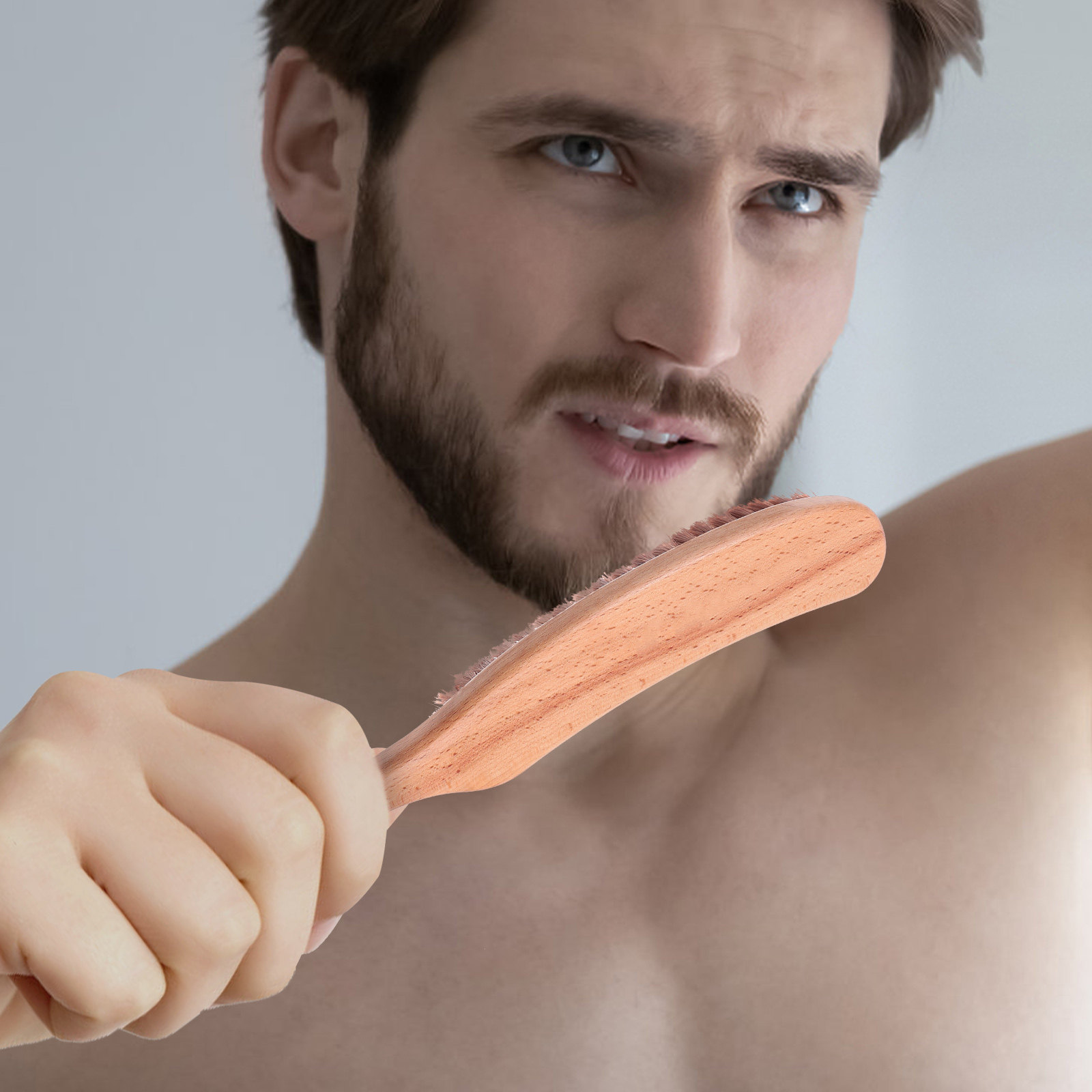1Pcs Premium Nylon Beard Brush - Mens Grooming Barber recension och pris