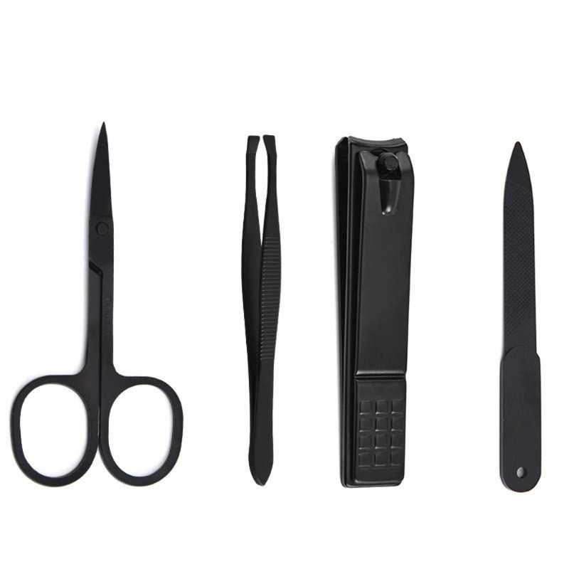 4pcs Manicure Pedicure Set Fin - Mens Grooming Kit Case recension och pris