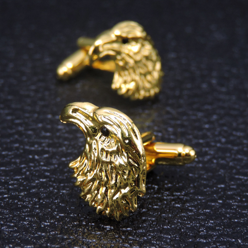 2pcs/set Gold Eagle Head Cuffl - Men'S Grooming Set Gift recension och pris