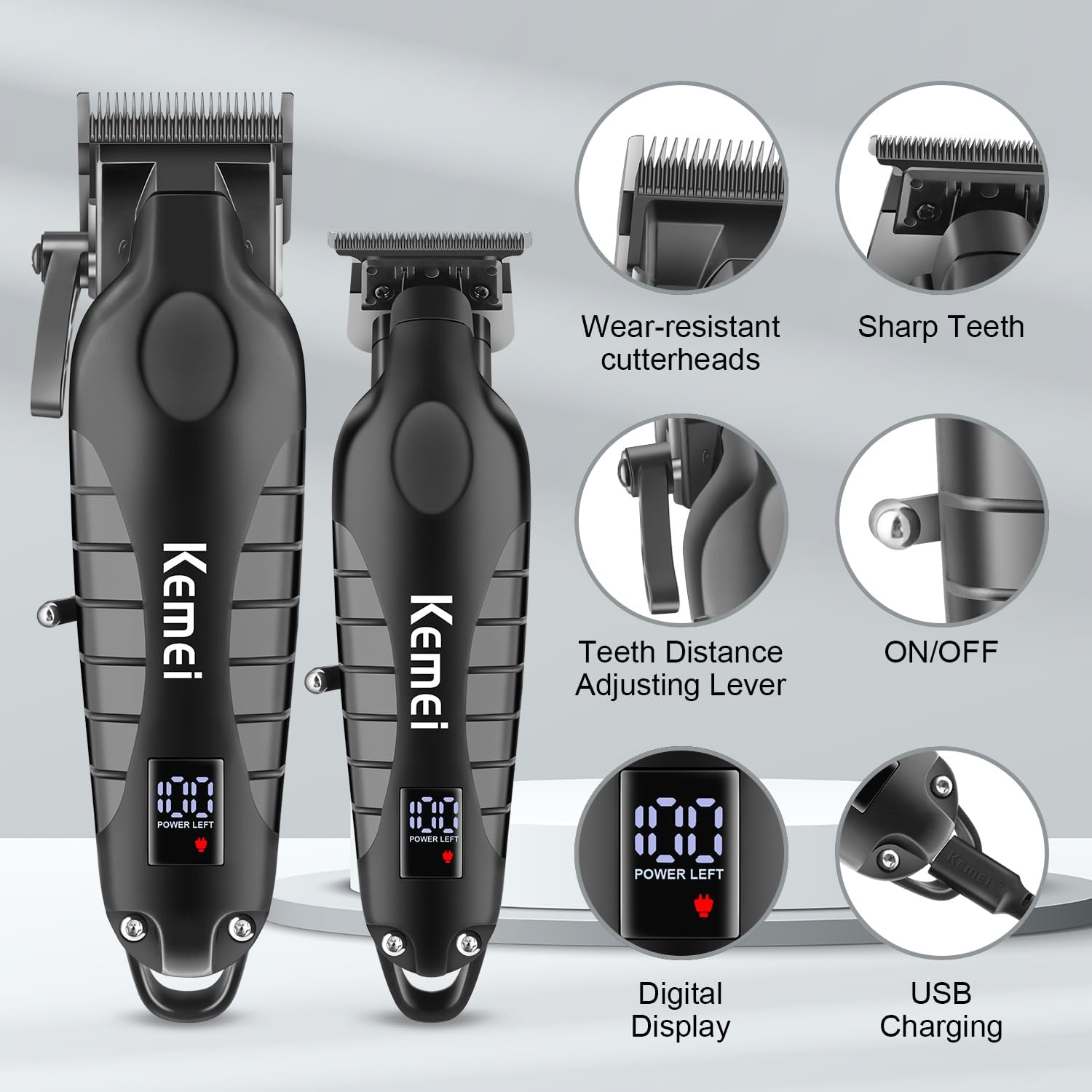 Kemei Hair Clipper Kit for Men - Beard Trimmer Cordless recension och pris