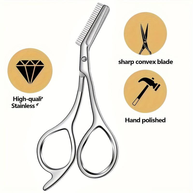 Stainless Steel Eyebrow Scisso - Men'S Grooming Eyebrow Trimming recension och pris