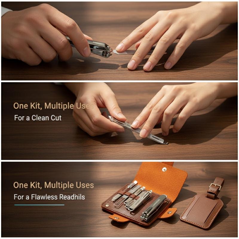 Manicure Pedicure Kit 10 Pcs P - Mens Grooming Kit Case recension och pris