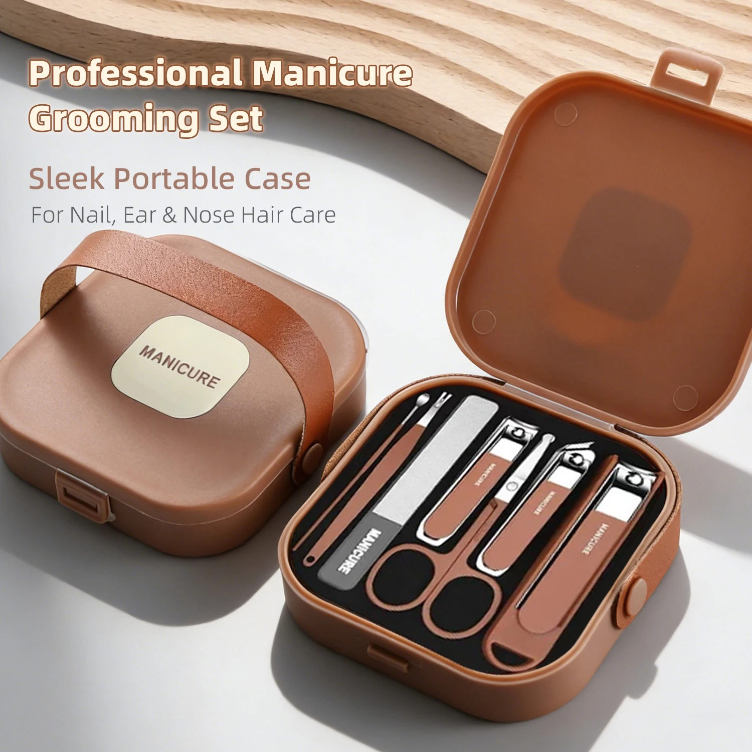 Nail Care Kit Anti-Splatter Ma - Mens Grooming Kit Case recension och pris