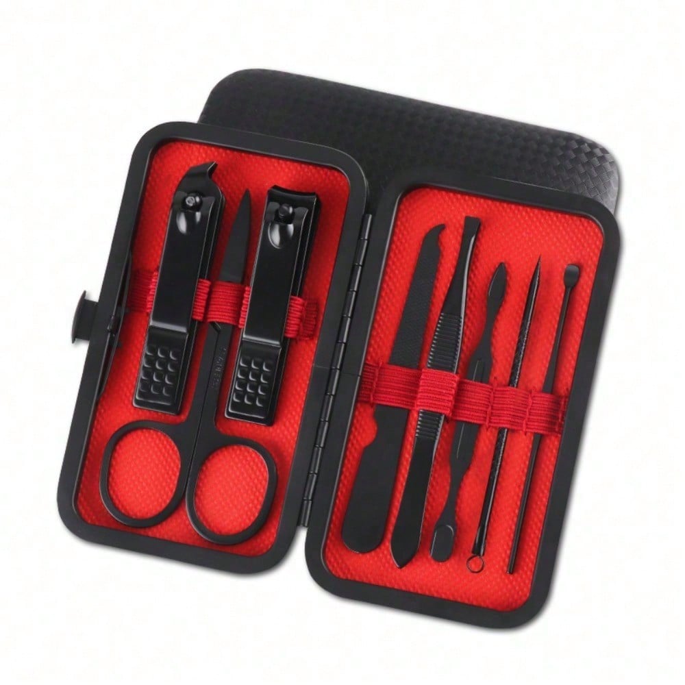 8/24pcs Professional Manicure  - Mens Grooming Kit Case recension och pris
