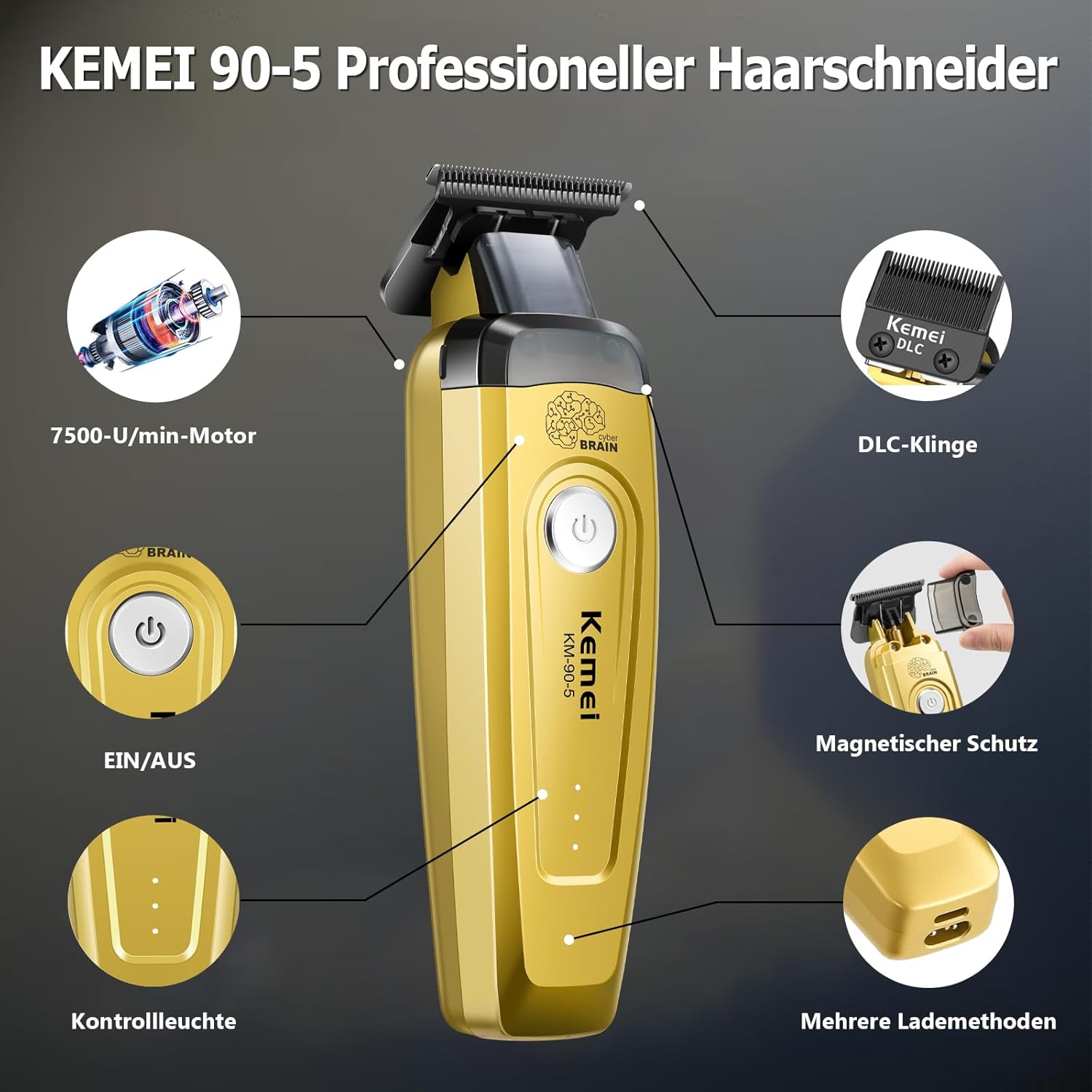 KEMEI Men's Hair Trimmer, Cord - Beard Trimmer Cordless recension och pris